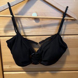 Summersalt ribbed Wanderlust bikini top, black